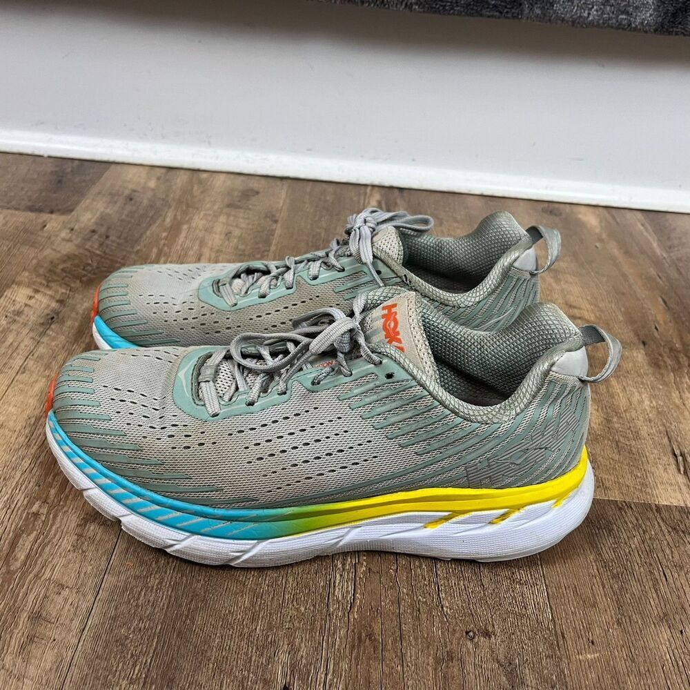 SOLD Hoka One One Clifton 5 Gray Women's 9.5 Running Shoes Sneakers Athletic